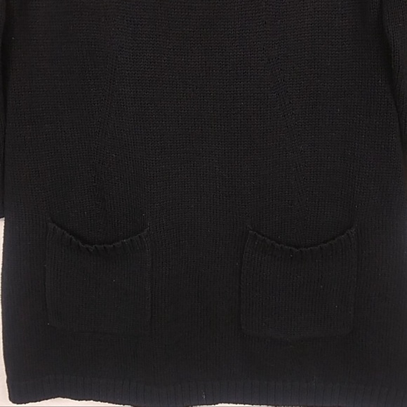 Anthropologie Field Flower Black Tunic Sweater Women’s Size Small - Picture 5 of 10